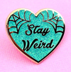 Jubly Umph Lapel Pin • Stay Weird Green Sparkly