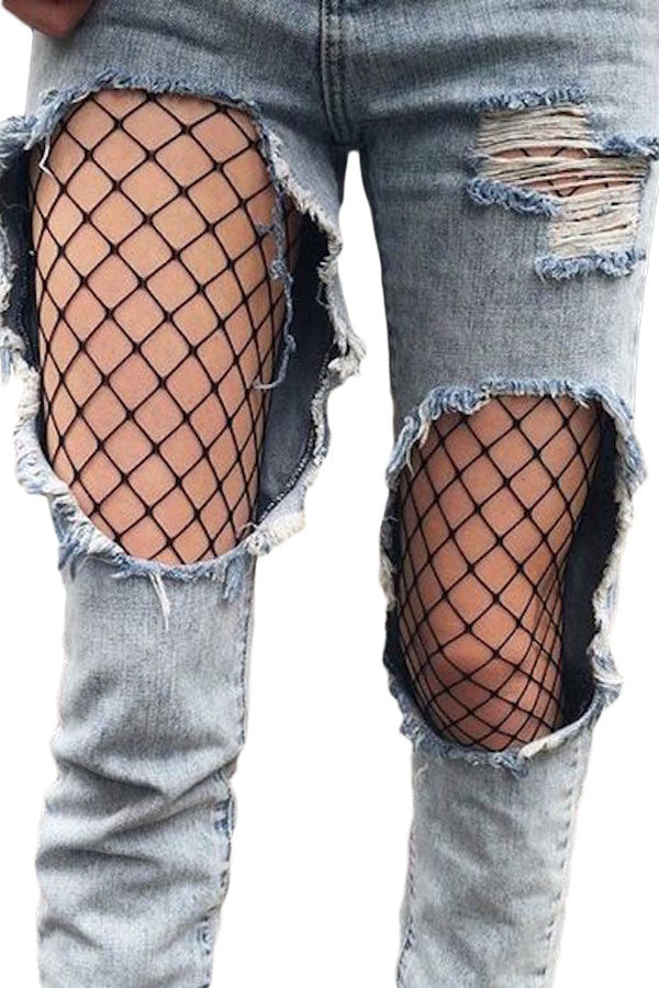 Fishnets & Ripped Jeans - The Style Contour