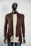 Womens Brown Cardigan with Zip