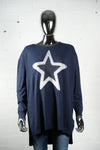 Womens Navy Jumper with Star