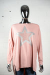 Womens Pink Jumper with Star