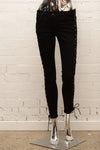 Womens Black Lace Up Jeans