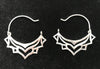 Cut Out Heart Deco Sterling Silver Earrings