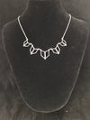 Womens Necklace • Geometric shape with Diamantes