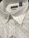 Van Heusen Mens Short Sleeve Shirt • White with Square Pattern