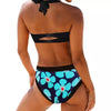 Bathers • Black with Blue Hibiscus Flowers Bikini Swimsuit