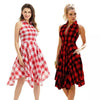 Womens Shirt Dress • RED and BLACK Check