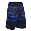 Mens Board Shorts • Black and Blue Print