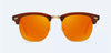 Sunglasses • Clubmaster Brown with Mirrored Lens