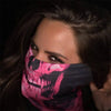 Face Shield / Tubular Bandana • Skull Tech Pink Crow