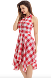 Womens Shirt Dress • Red and White Check