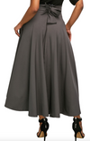 High Waisted Flared Skirt • Grey