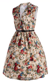 Womens Vintage Style Dress • Floral Midi • Plus Size