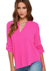 Womens Hot Pink Blouse