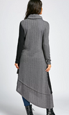 Womens Long Sleeve Asymmetric Maxi Dress