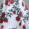 Womens Vintage Style Flared Dress • Rose Print