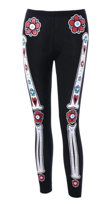 Day of the deals dead leggings plus size