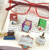 Lapel Pin • Coffee and Books • By Jubly Umph