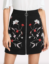 Botanical Embroidery Skirt