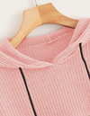 Womens Colour Block Crop Hoodie • Pink White and Black