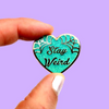 Jubly Umph Lapel Pin • Stay Weird Green Sparkly