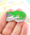 Jubly Umph Lapel Pin • Crocodile So Many Books - So Little Time