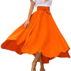 High Waisted Flared Skirt • Orange