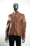 Women's Leather Look Jacket • Tan