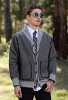Men's Vintage Style Cardigan with Stripes