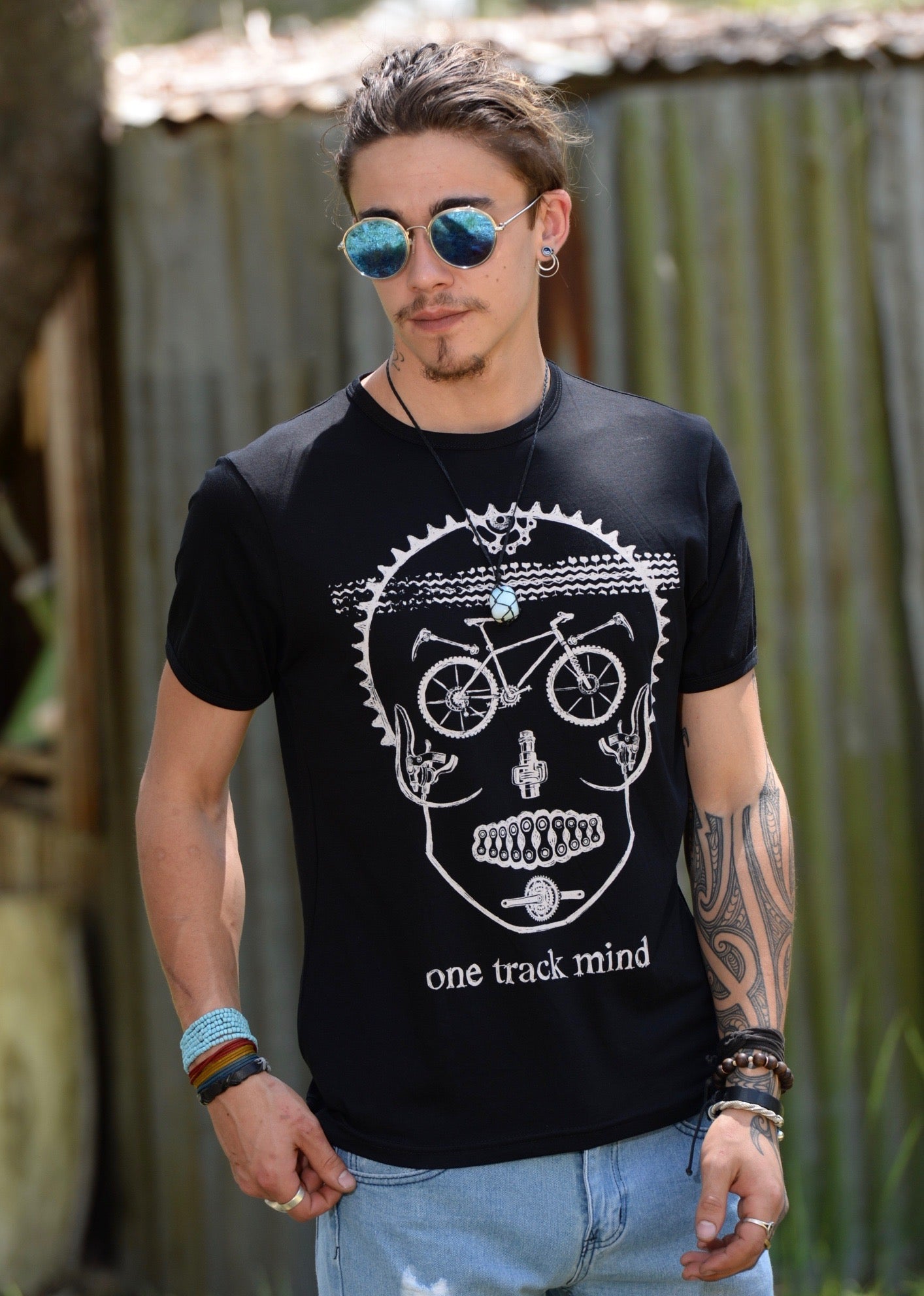 Men's Tee • Bicycle Skull