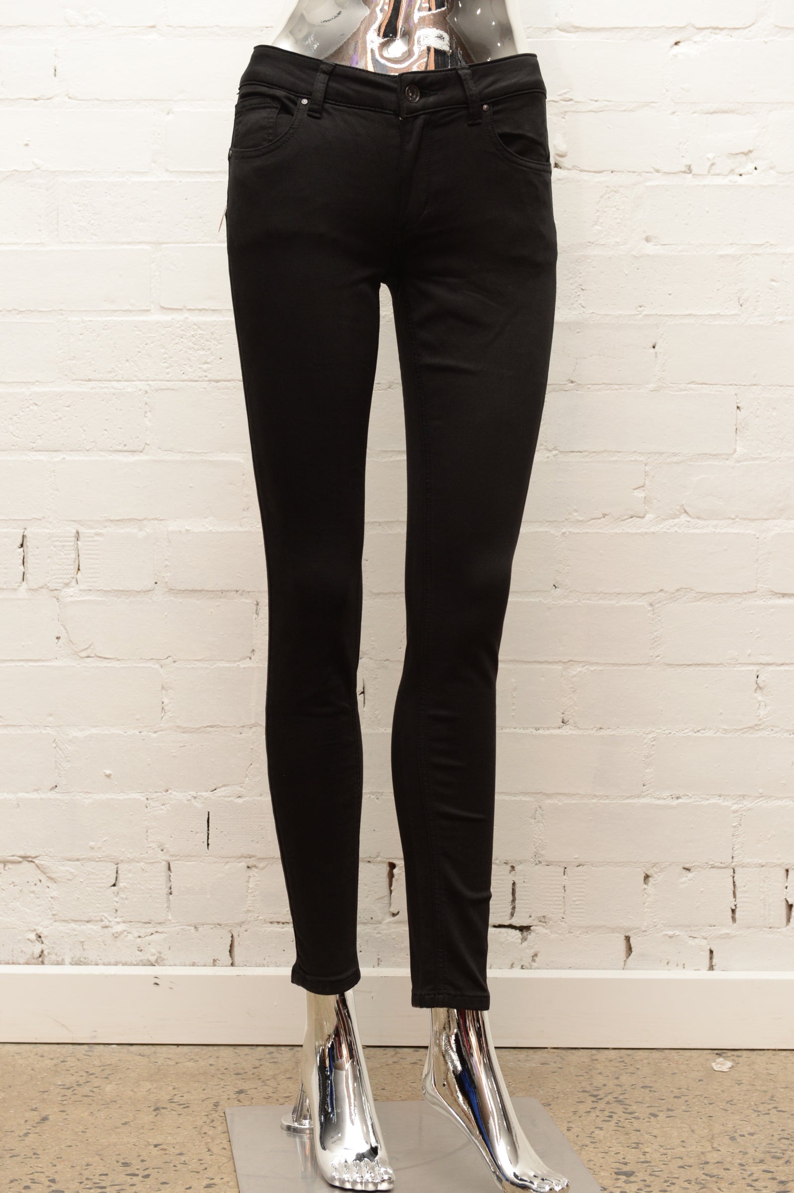 Womens Black Denim Skinny Jeans