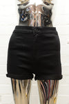 Women shorts High Waisted Denim Black Denim Shorts BLACK Alt finery