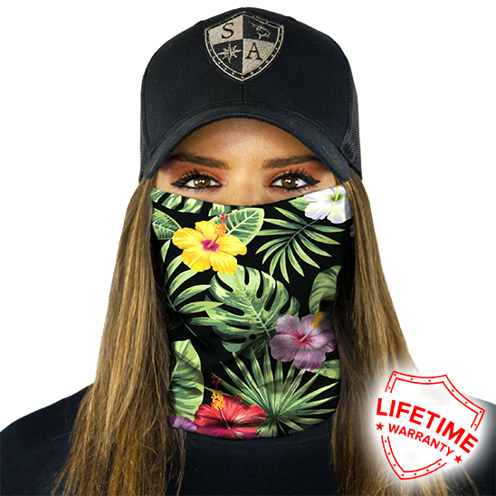 Face Shield Bandana • Hawaiian Floral