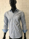 Van Heusen Mens Slim Fit Dress Shirt By Van Heusen • Light Blue Stripe