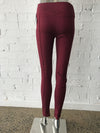 Women's Slimfit Pants • Maroon Pattern