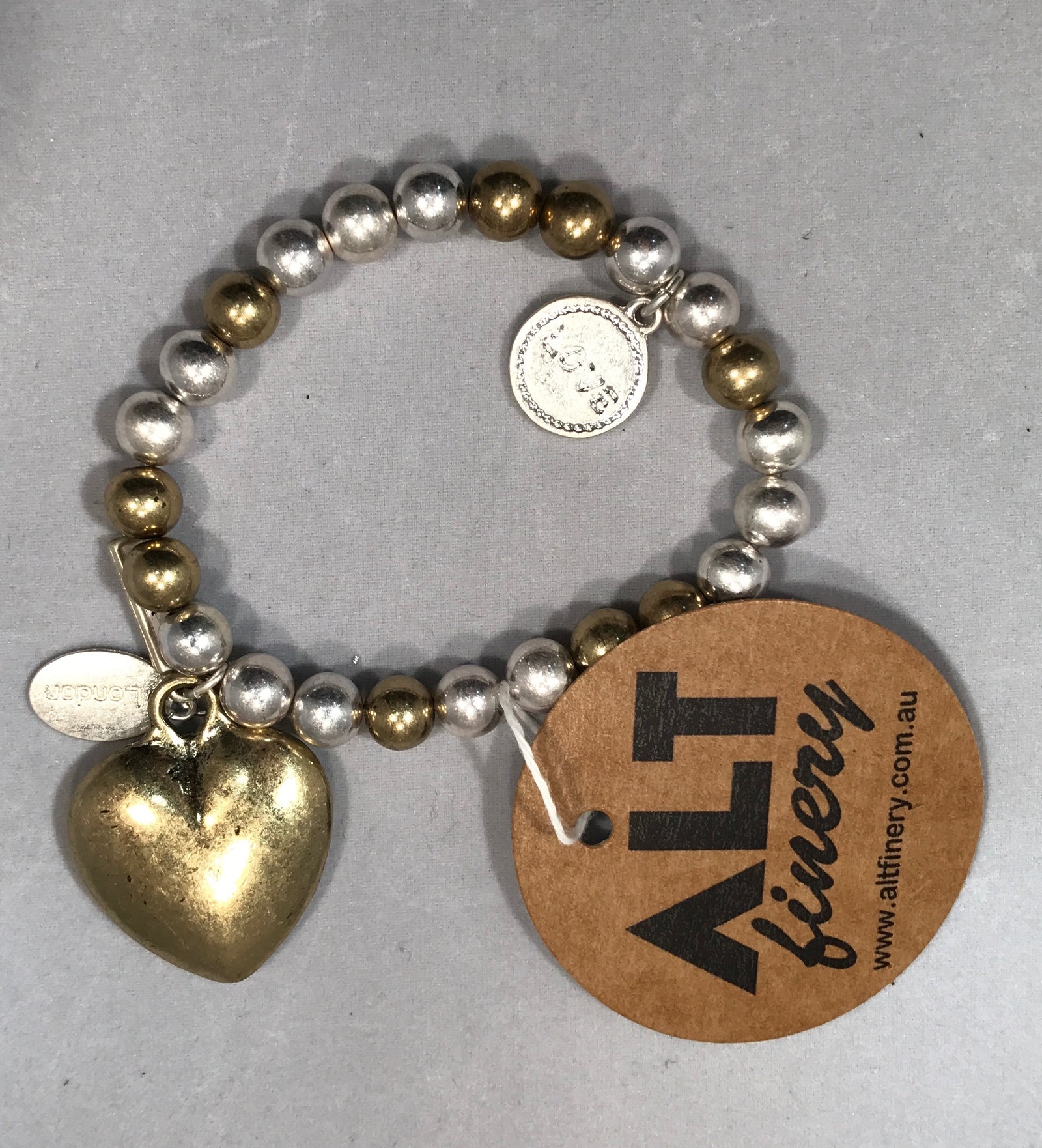Bracelet • Metallic Pearl Heart