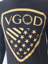 VGOD V god T shirt Black T-Shirt with Gold VGOD Print Black T-Shirt BLACK