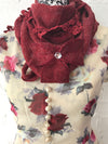 Woven with Lace woven Scarf Triangular Woven Scarf scarves Scarf Bow and Diamante Alt finery