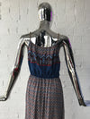 Womens Maxi Dress • Paisley Pattern with Drawstring Straps