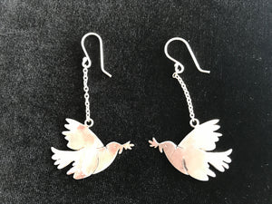 Sterling Silver Dove Earrings