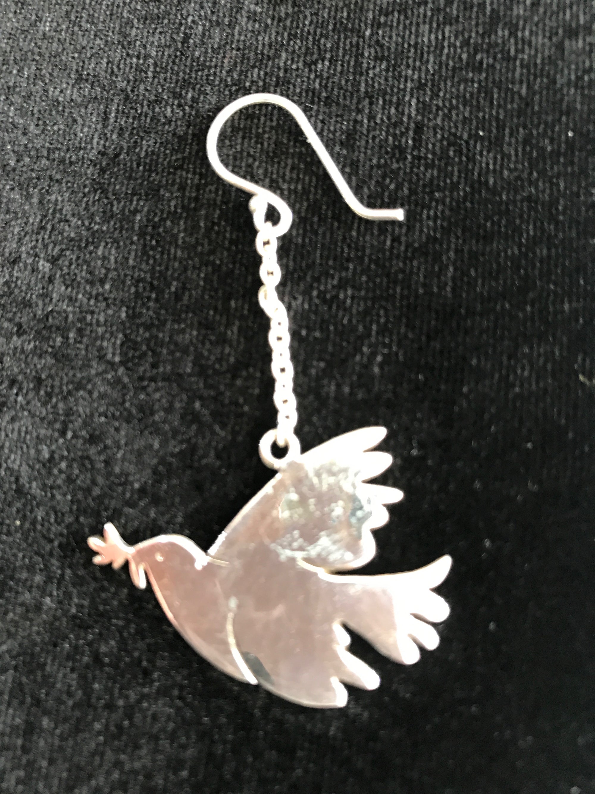 Silver dove earrings hotsell