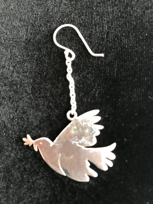 Sterling Silver Dove Earrings