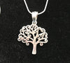 Womens Silver Necklace Pendant Curly Tree of Life 