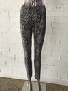 printed leggings black and white WOMENS Alt finery Floral leggings Leggings Fleur del lis Floral Print