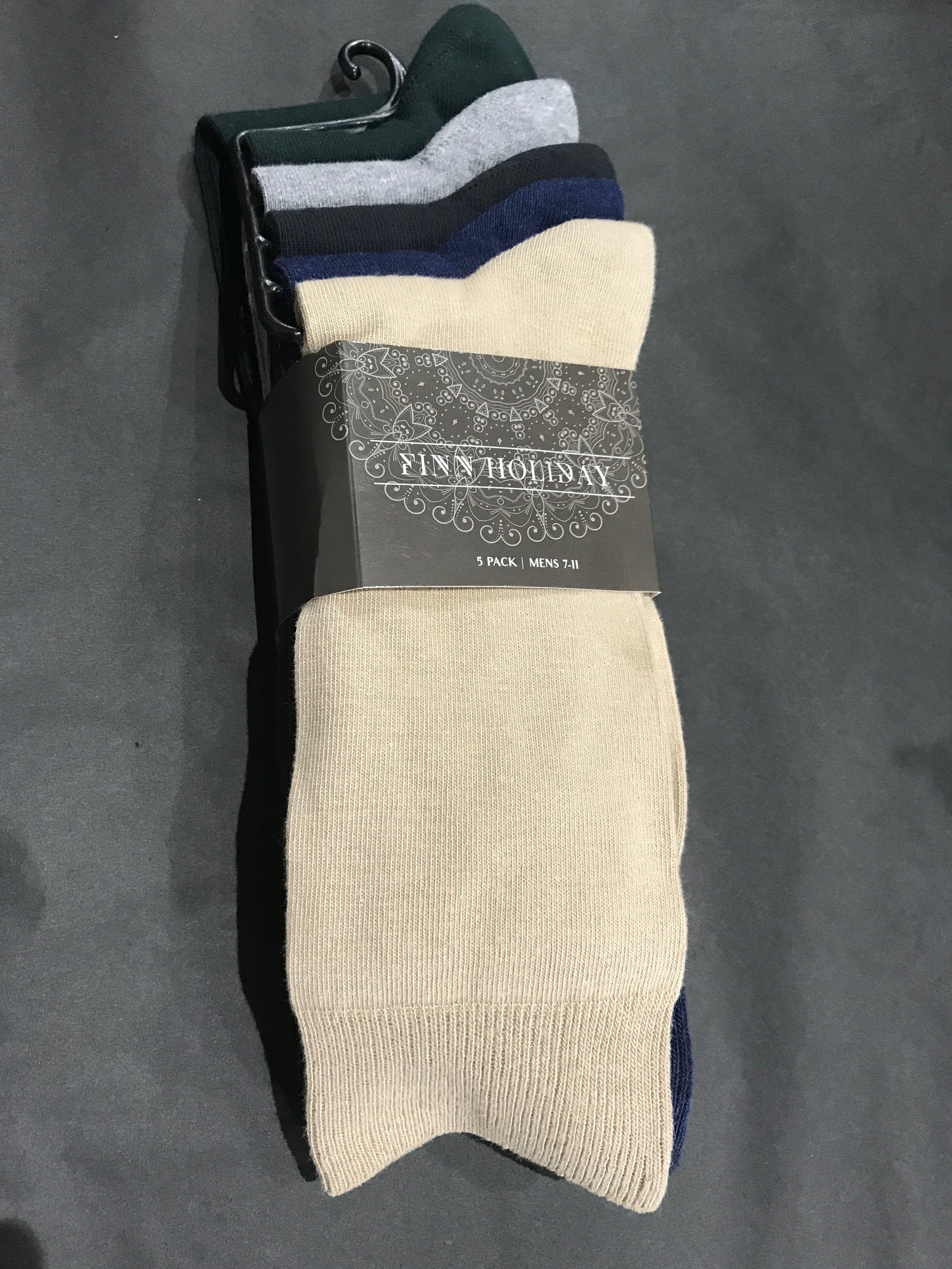 Mens Socks • 5 Pack • Coloured Crewe Socks