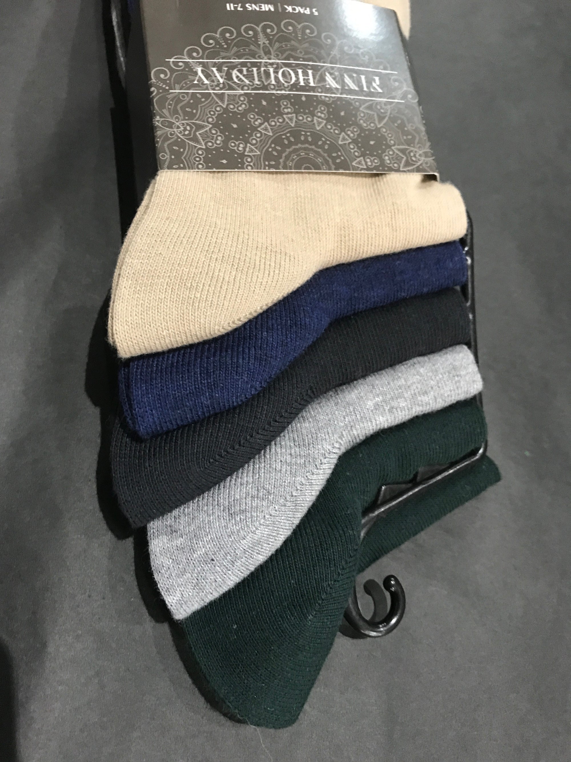 Mens Socks • 5 Pack • Coloured Crewe Socks