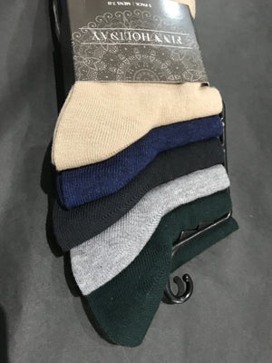 Mens Socks • 5 Pack • Coloured Crewe Socks