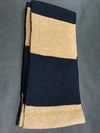 Scarf • Navy and Beige stripe with Gold Fleck