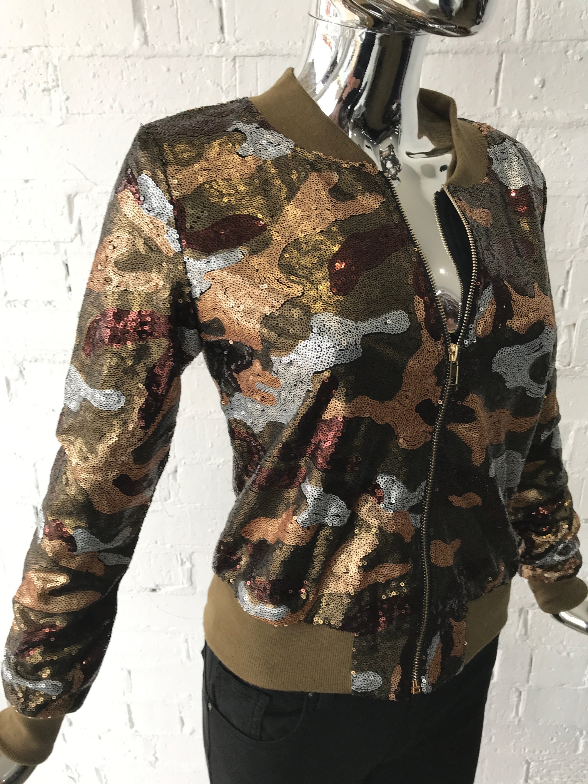 Glitter camo jacket sales