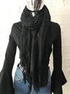 Scarf • Black Felted Lace